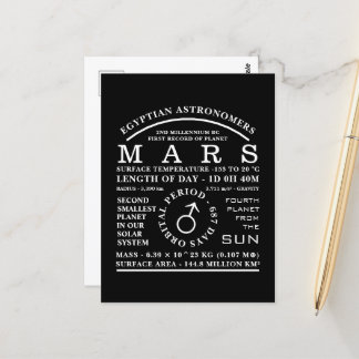 Planet-Mars-Symbol im Detail Astronomie Postkarte