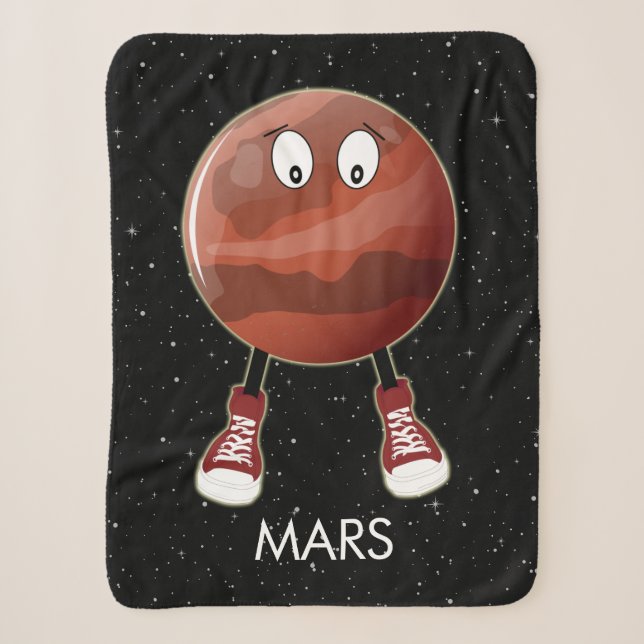 Planet Mars und Sterne Sherpadecke (Vorderseite)