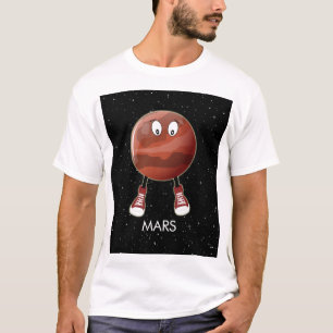 Planet Mars und Sterne T-Shirt