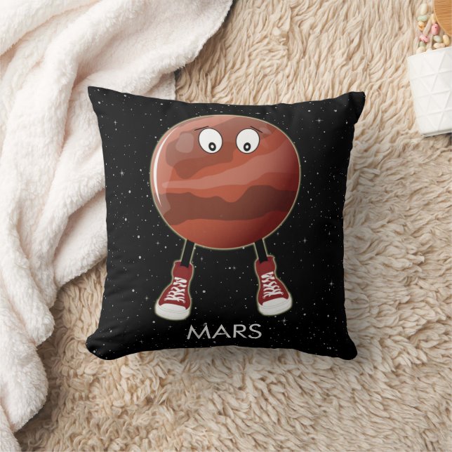 Planet-Mars- und Sternenwirbelkissen Kissen (Decke)