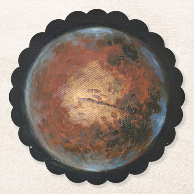 Planet Mars Untersetzer (Vorderseite)