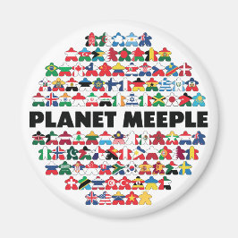 Planet Meeple, Aimant rond en texte noir