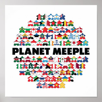 Planet Meeple, Black Text Poster