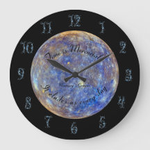 Planet Mercury Astronomy Gemini Acrylic Wall Clock