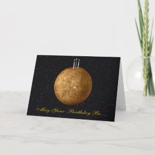 Planet Mercury Birthday Card Karte