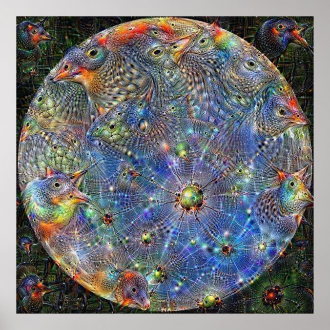 Planet Mercury Deep Dream Poster (Vorne)