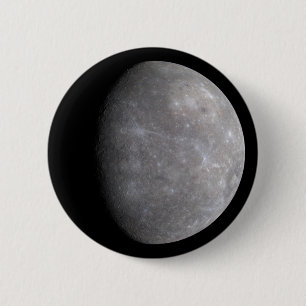 Planet Mercury im Raum Button