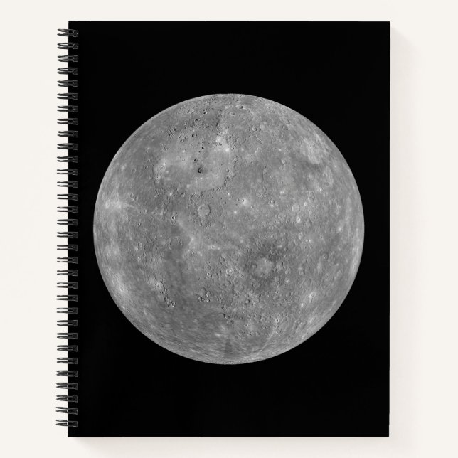 Planet Mercury Notizbuch (Vorderseite)