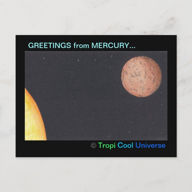 Planet MERCURY postcard Postkarte (Vorderseite)
