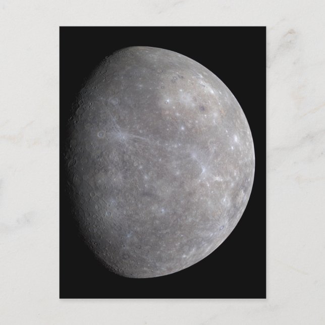 Planet Merkur im Weltraum Postkarte (Vorderseite)