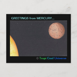 Planet MERKUR Postkarte