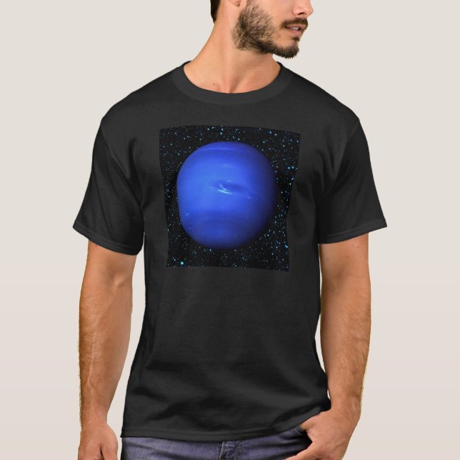 PLANET NEPTUN mit Stern-Hintergrund (Sonnensystem) T-Shirt (Vorderseite)