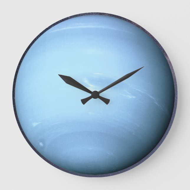 Planet Neptune Große Wanduhr (Vorderseite)