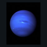 Planet Neptune Poster<br><div class="desc">The gas planet Neptune glows a beautiful blue in this image taken by NASA’s Voyager 2 spacecraft. Features include a great dark spot and bright smudge which are clouds in the sky of Neptune. The atmosphere of this is primarily hydrogen and helium with traces of other elements. Neptune orbits past...</div>