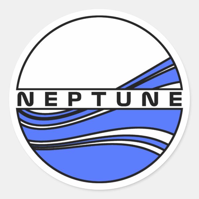 PLANET NEPTUNE RUNDER AUFKLEBER (Vorderseite)