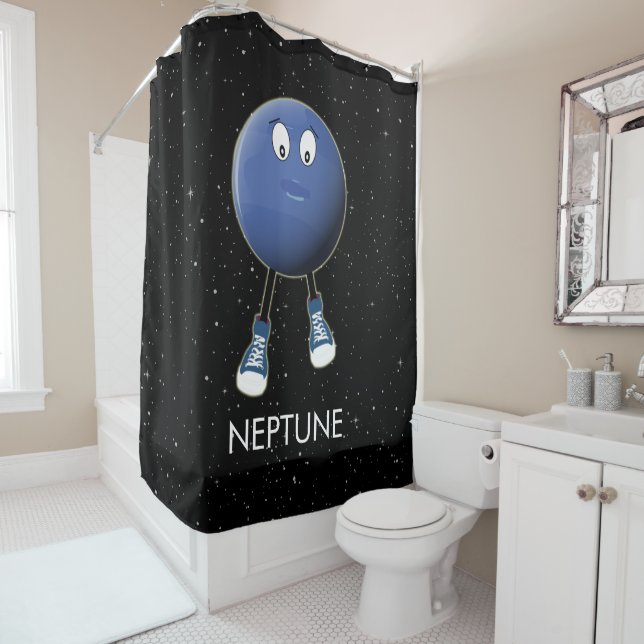 Planet Neptune & Stars Duschvorhang (Beispiel)