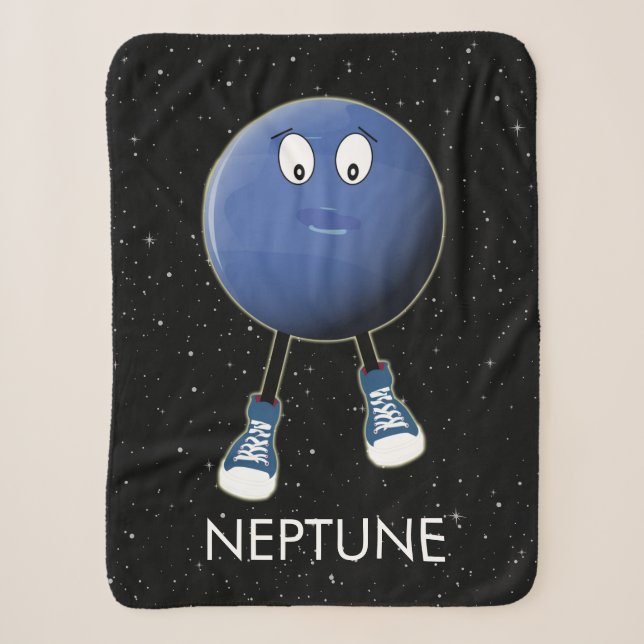 Planet Neptune & Stars Sherpadecke (Vorderseite)