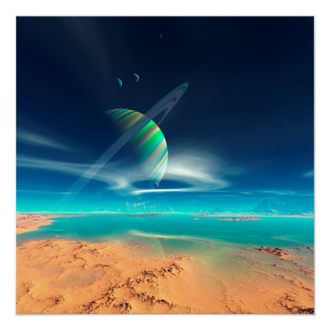 Planet Newerades - Rainbow Reflections Poster (Vorderseite)