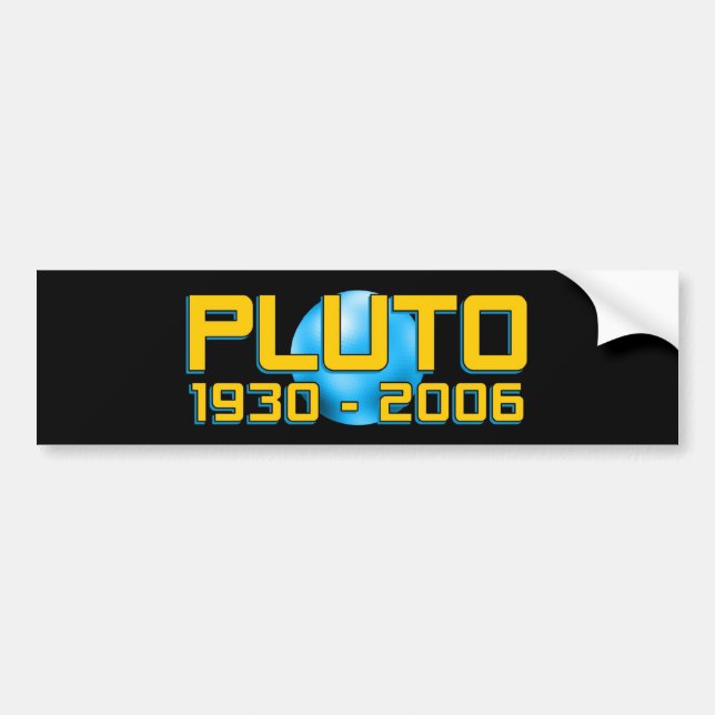 Planet Pluto 1930 - 2006 RIP - Sonnenastronomie Autoaufkleber (Vorne)