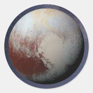 Planet Pluto Klassischer Rundaufkleber Runder Aufkleber