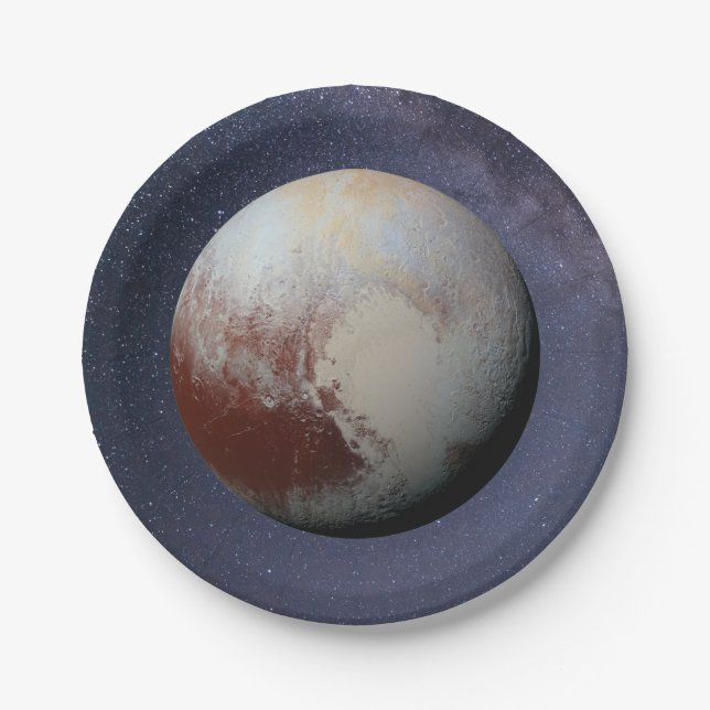 Planet Pluto Papierplatte Pappteller (Vorderseite)