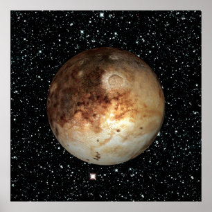 PLANET PLUTO-Stern-Hintergrund ( Sonnensystem) ~ Poster