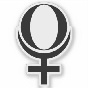 Planet Pluto Symbol (schwarz) Aufkleber