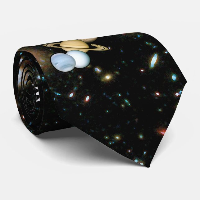 Planet Pluto WTF!? Funny Science Geek Astronomie Krawatte (Gerollt)