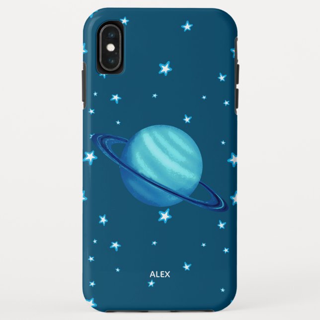 Planet Saturn Coole Weltraumstars zeichnen Case-Mate iPhone Hülle (Rückseite)