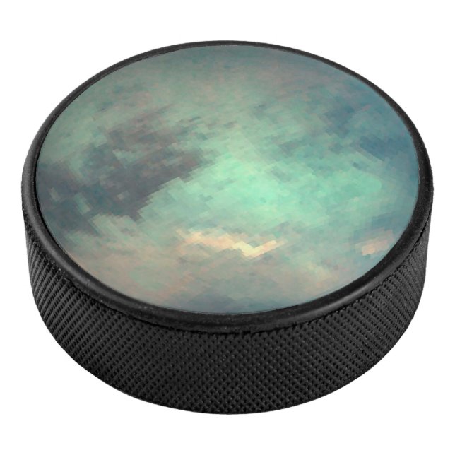 Planet Saturn Mondtian Eishockey Puck (3/4)