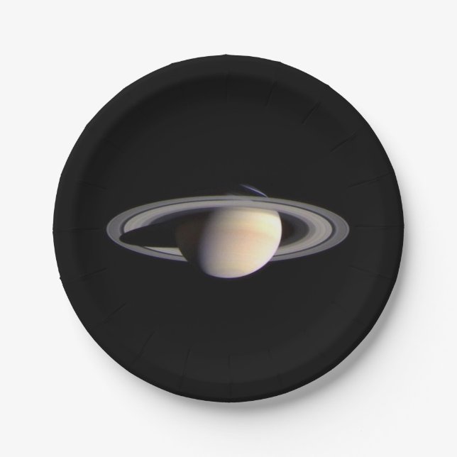 Planet Saturn Pappteller (Vorderseite)