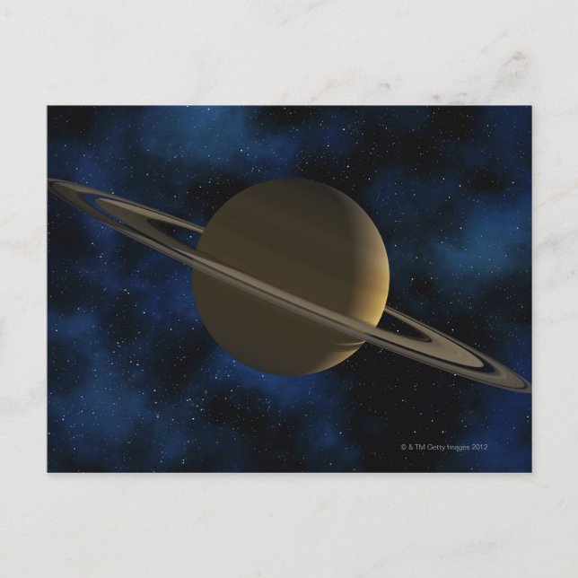 Planet Saturn Postkarte (Vorderseite)
