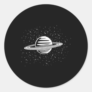 Planet Saturn Rings Weltraumsolarsystem Runder Aufkleber