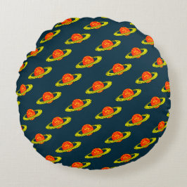 Planet Saturn Rundes Kissen