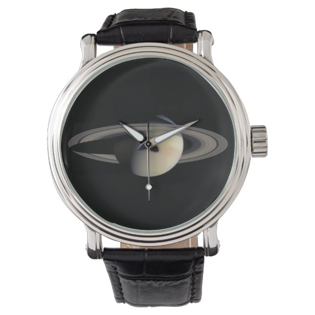 Planet Saturn Science Astronomie Armbanduhr (Vorderseite)