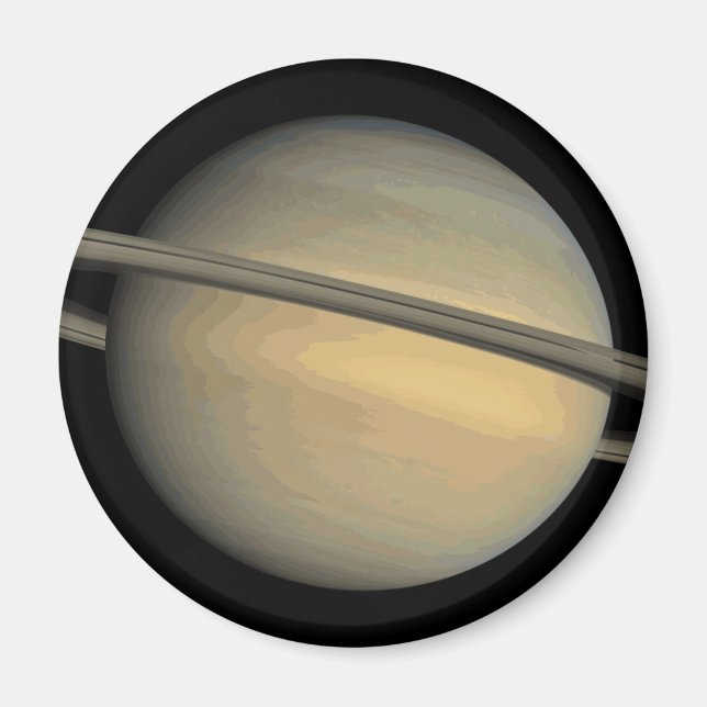 Planet Saturn Sonnensystem Magnet (Vorne)