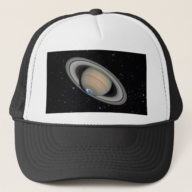 Planet Saturn Starry Sky Truckerkappe (Vorderseite)