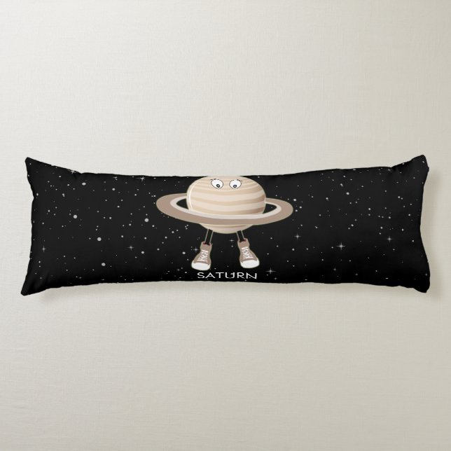 Planet Saturn und Sterne Seitenschläferkissen (Vorderseite)