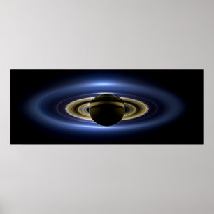 Planet Saturn vor dem Sun Poster