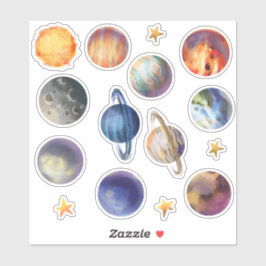 Planet Stickers Aufkleber