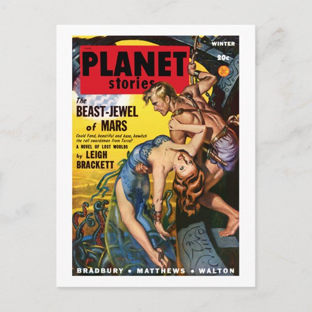 Planet Stories (Dezember 1948) Postkarte (Vorderseite)