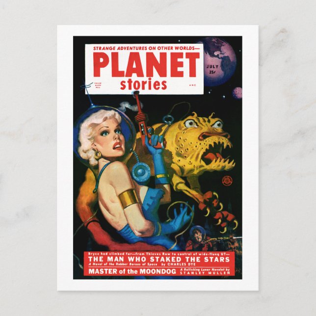 Planet Stories (Juli 1952) Postkarte (Vorderseite)