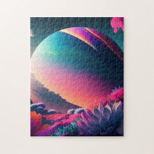 Planet Surrounded by Flowers