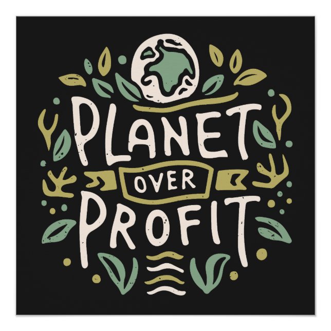 Planet über Gewinn Poster (Vorderseite)