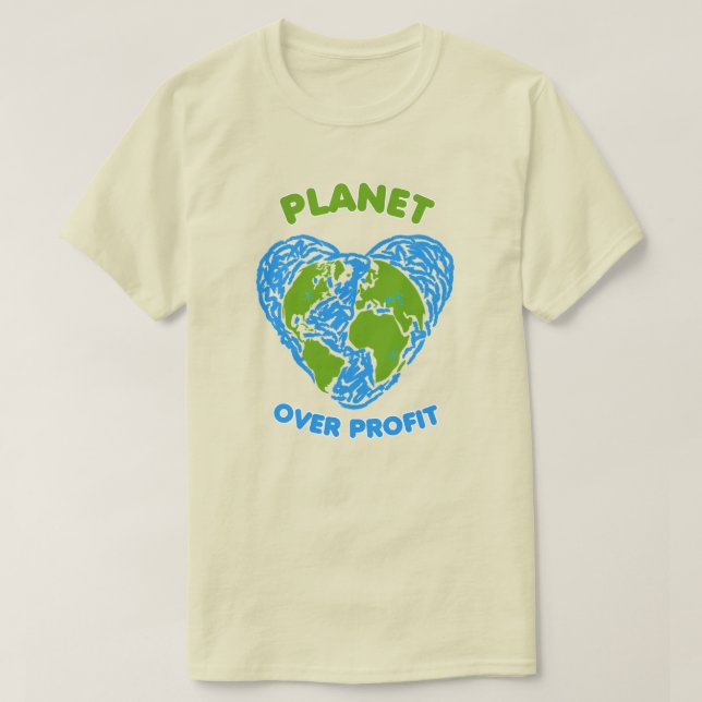 Planet über Gewinn T-Shirt (Design vorne)