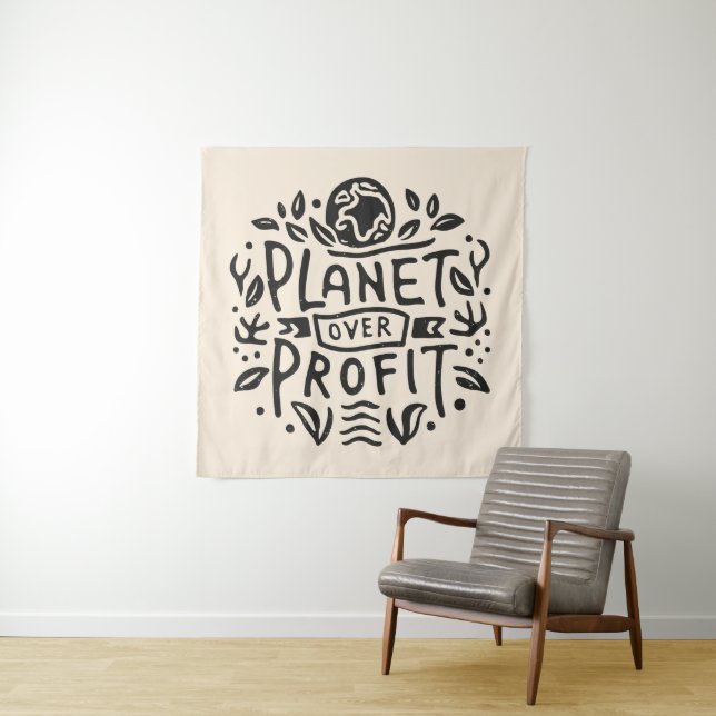 Planet über Gewinn Wandteppich (Beispiel)