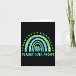 Planet über Profit Earth Day Umweltrainbow Karte