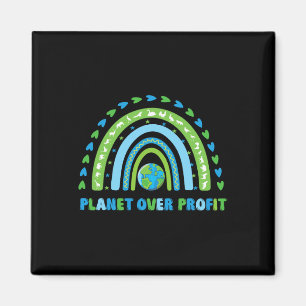 Planet über Profit Earth Day Umweltrainbow Magnet