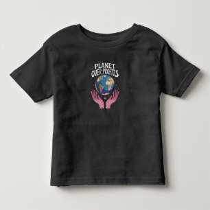 Planet über Profite ist der Klimawandel real Kleinkind T-shirt