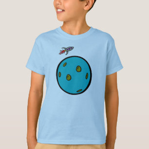 Planet und Rakete T-Shirt